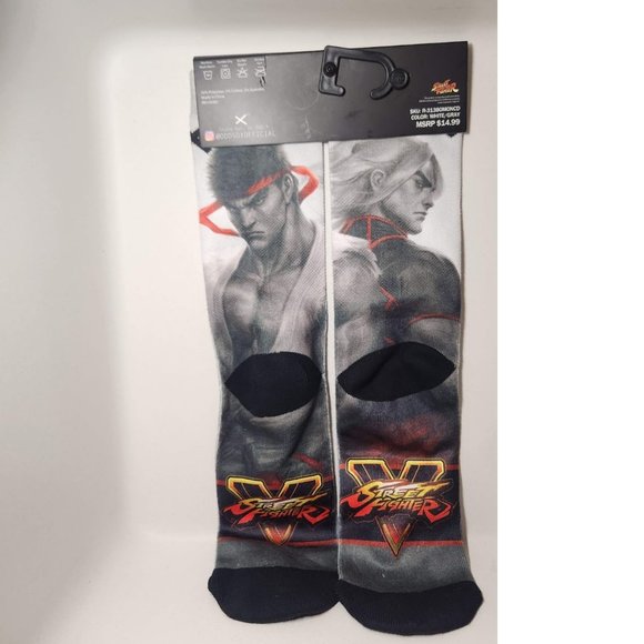 NEW Odd Sox Street Fighter Socks Size 6-13 Men's Hadouken! Come - Picture 9 of 12